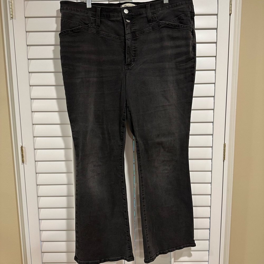 Madewell Black Flare Wide Leg Jeans
